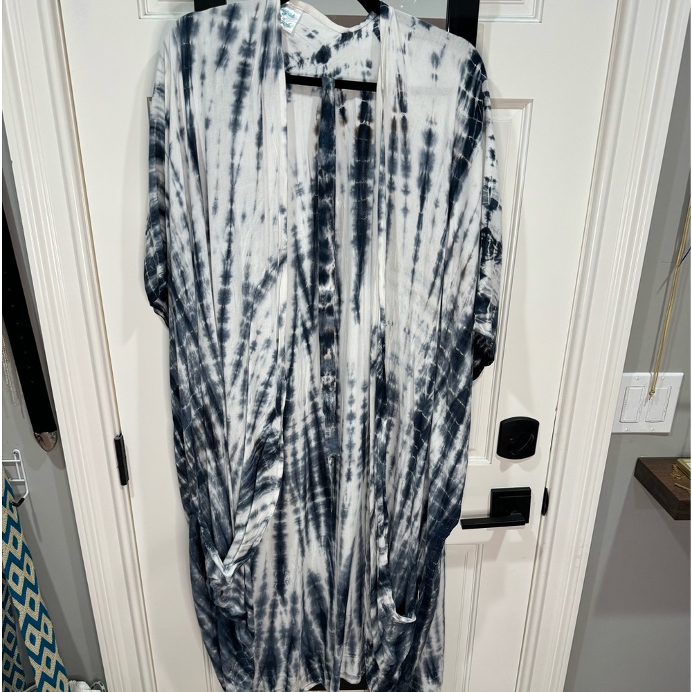 Beach tie-dye cover-up duster one size fit all